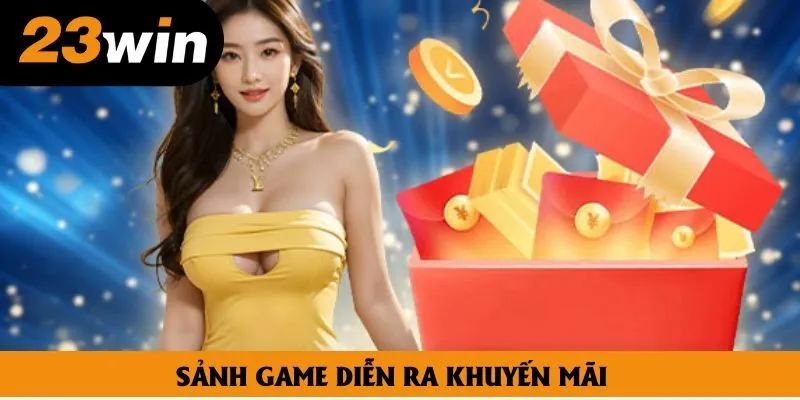 Sảnh game diễn ra khuyến mãi